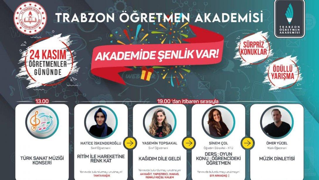 Trabzon Öğretmen Akademisi Öğretmenler Günü Programı