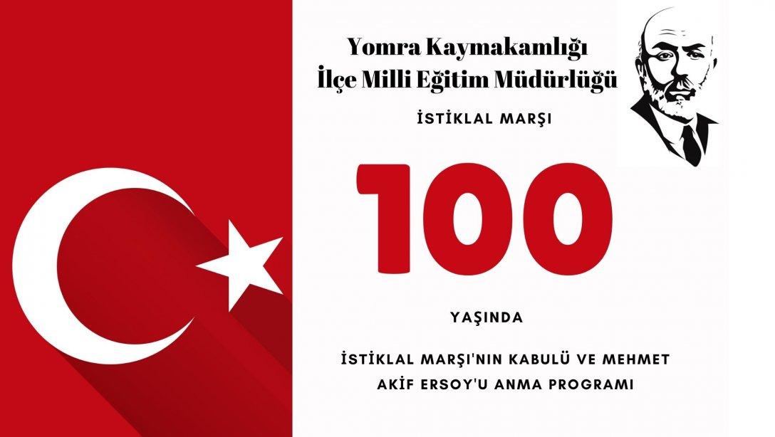 12 Mart İstiklal Marşı'nın Kabulü ve Mehmet Akif Ersoy'u Anma Programı Davetiyesi